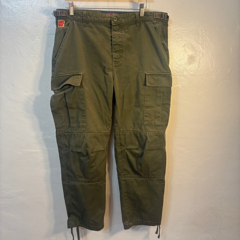 Vintage Empyre Relax Olive Cargo Pants Men’s 33 Adjustable Skate Y2K Streetwear